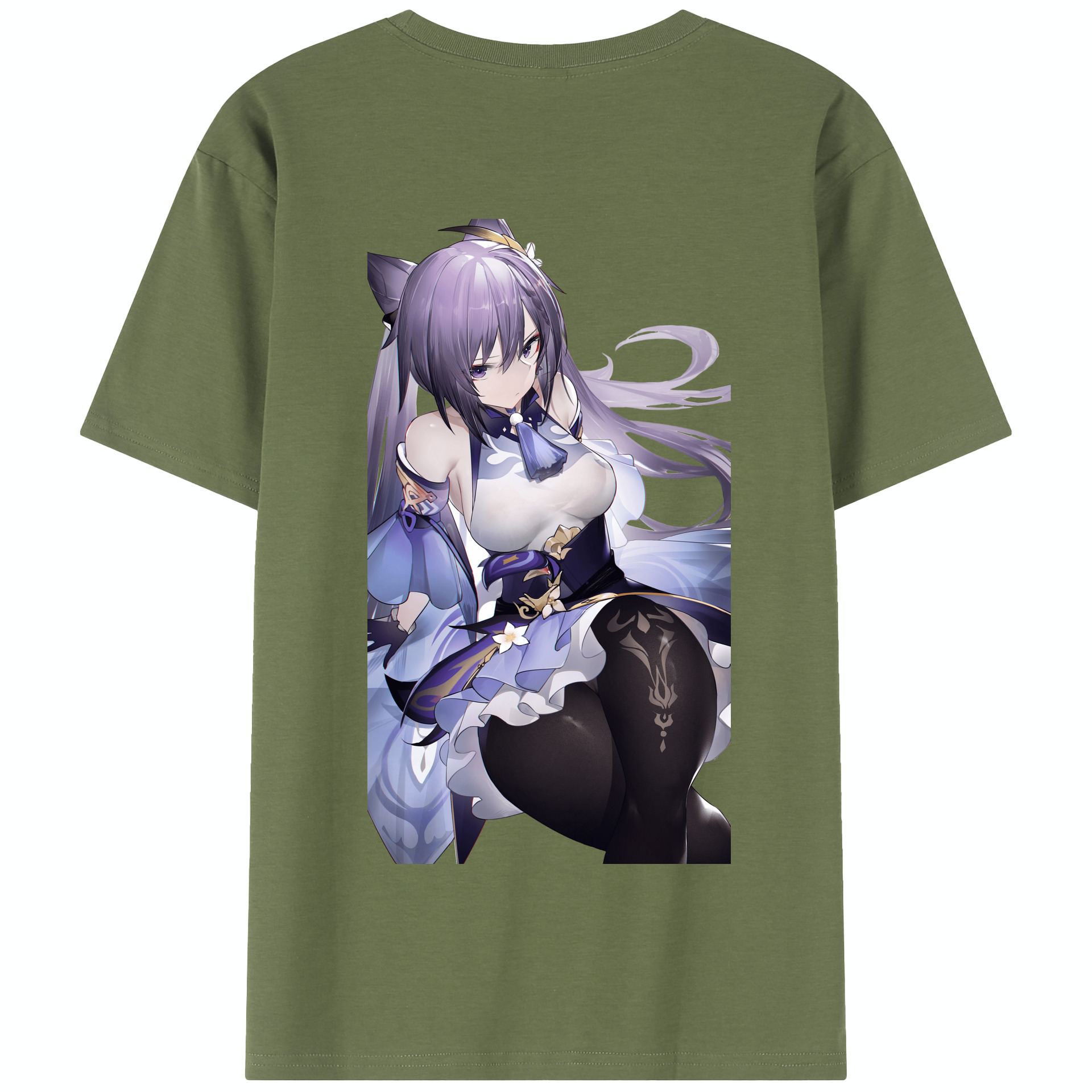 げんし神 刻晴 こくせい genshin Kokusei 綿100％半袖Tシャツ（背面プリント）